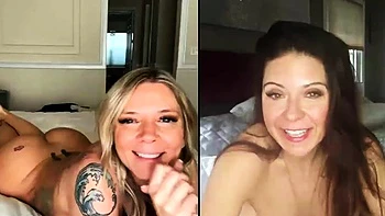 Brunette milf strips and jerks off solo