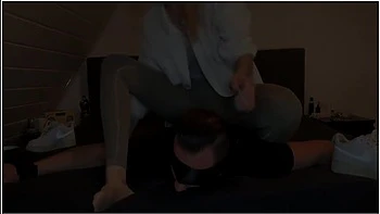 V 106 Tied My Slave To Bed And Let Him Smell My Nylon Socks And Feet
