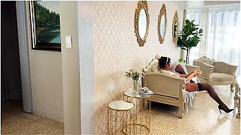 Intense Facesitting! Busty Maid Has An Orgasm In Her Bosss Mouth