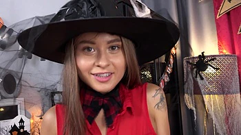 Russian Skye Wood teases her tiny tits in a sock-clad twist on CFNM fun