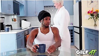 Granny Perks Him Up! Dd- White Hardcore Interracial Gilf