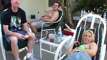 Nakia Ty gets smashed in a gangbang: Blowjob, Doggy  Brunette Porn