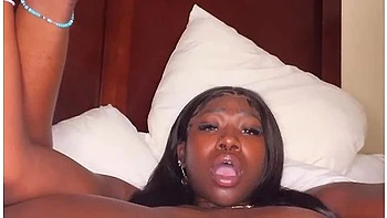 Horny Black Gf Fingers Pussy