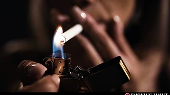 Libidinous Kristof and Veronica's smoking masturbation movie