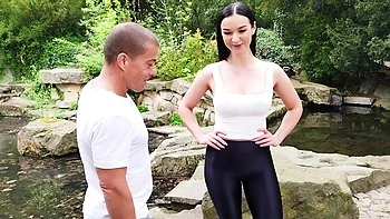 Charlie Dean meets the wild Lady Gang for a raunchy MMF threesome under the sun