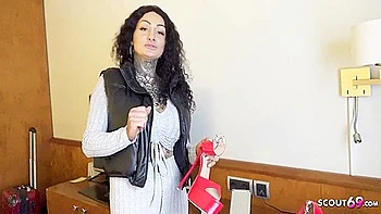 First Anal Sex For Big Tits Tattoo Model Mia Roux At Pickup Casting